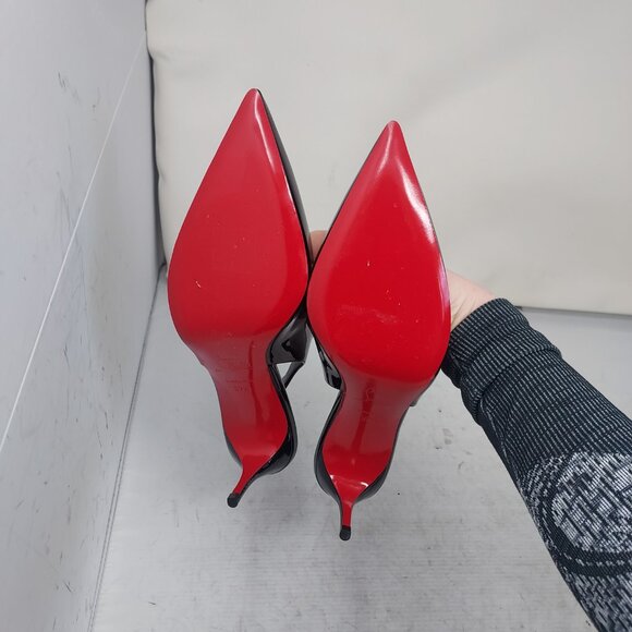 Christian Louboutin Black Patent Hot Chick Slingback Pump - Picture 2 of 12